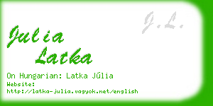 julia latka business card